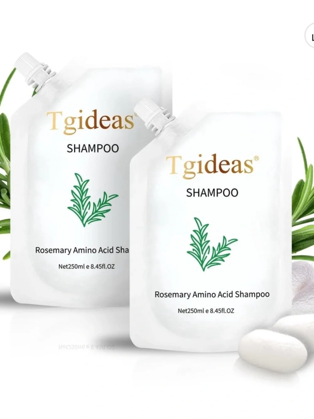 Total of 3 Rosemary Amino Acid Shampoo - White